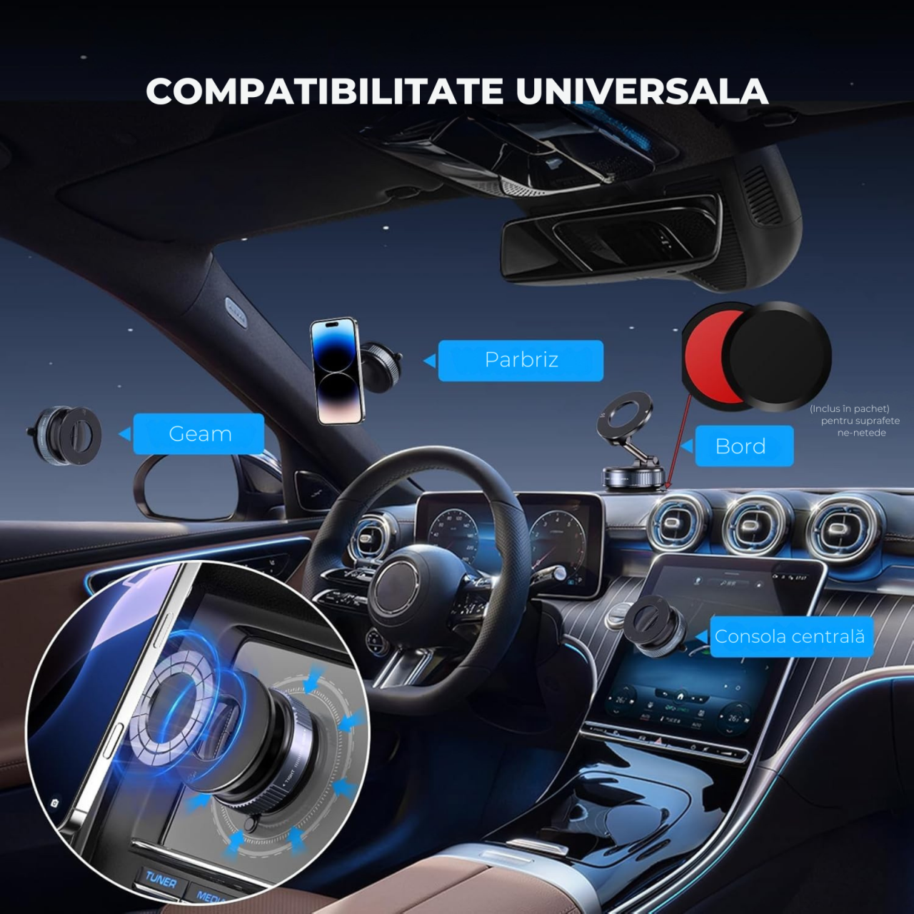 suport-telefon-auto-birou-3-in-1-kaylia-magnetic-rotativ-aluminiu [2]