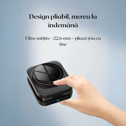 Incarcator Wireless Portabil 3 in 1 – Statie Pliabila pentru Telefon-Tableta-Casti, 15W, Fixare Magnetica, Kaylia [8]