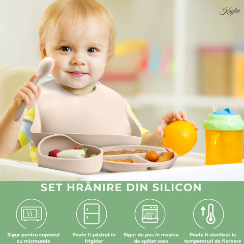 set-hranire-bebelusi-din-silicon-6-piese-kaylia-farfurie-compartimentata-si-bol-cu-ventuze-lingurita-si-furculita-cana-baveta-ideal-pentru-diversificare-roz-albastru [8]
