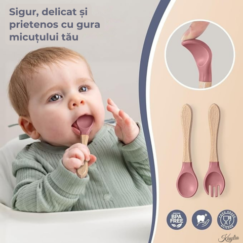 set-hranire-bebelusi-din-silicon-6-piese-kaylia-farfurie-compartimentata-si-bol-cu-ventuze-lingurita-si-furculita-cana-baveta-ideal-pentru-diversificare-roz-albastru [6]