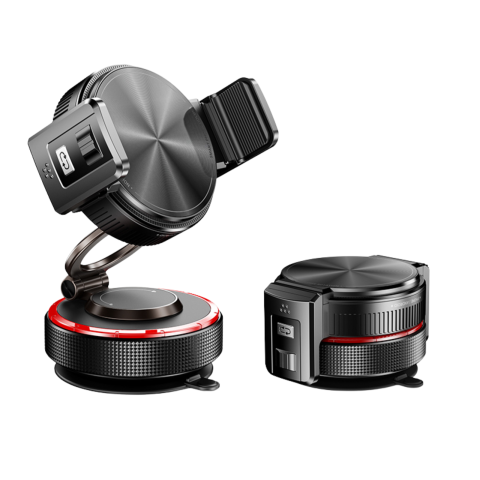Accesorii masina - Suport auto universal pentru telefon Kaylia cu prindere hibridă magnetică MagSafe și clipsuri laterale, bază ventuză de vid cu nano-gel pentru bord texturat