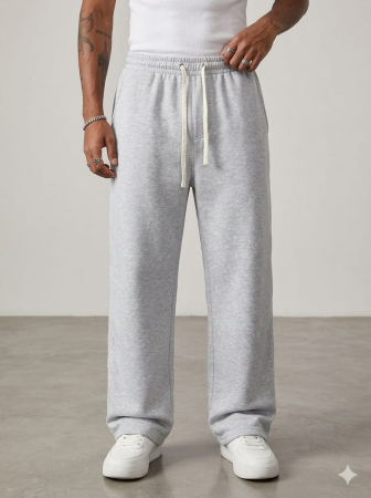 FEMEI - Pantalon lung cu snur -  gri