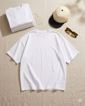 BEST OF SALE - Tricou alb oversize unisex