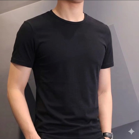 Tricouri - Tricou negru regular fit unisex