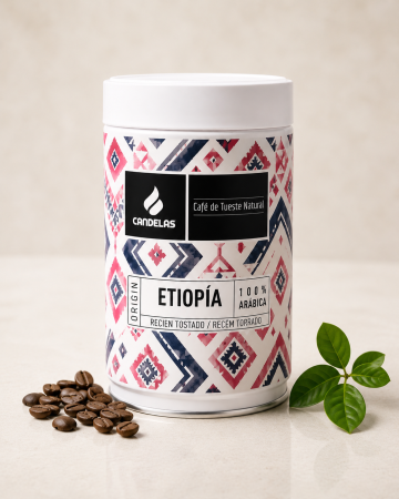 Cafea și ceaiuri - Cafea boabe Cafés Candelas Etiopia Origin 100% Arabica, 250 g