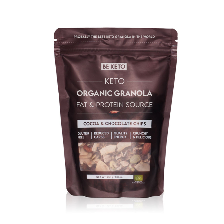Ciocolata, Creme si Dulceturi - Keto Bio Granola - Cacao si Fulgi de Ciocolata 250g
