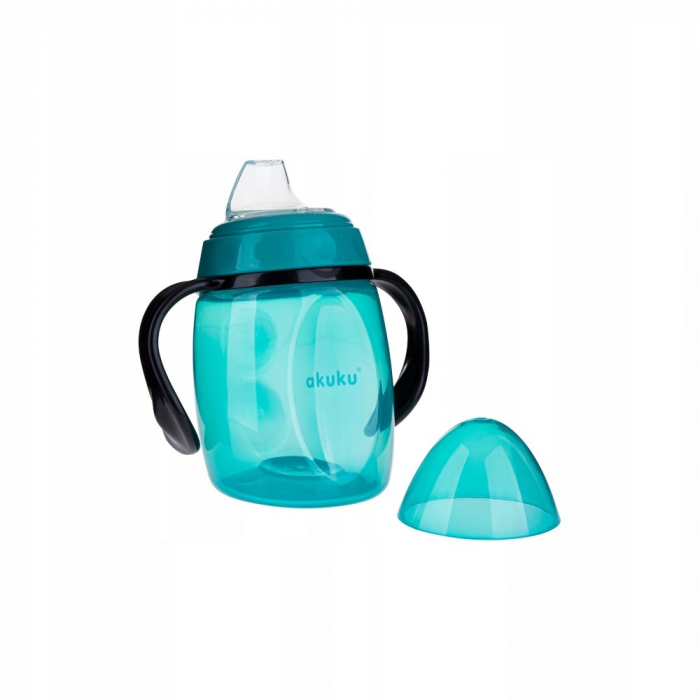 Canita cu duza silicon si manere, antivarsare, 280 ml, turcoaz [1]