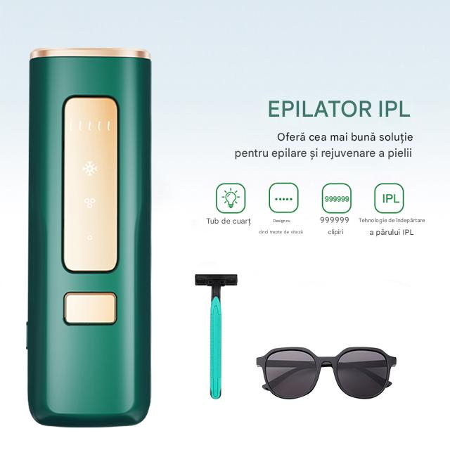 Epilator IPL OIAO E69-HR004, Pentru Epilare Definitiva Fara Durere, Tehnologie IPL, 5 Trepte De Intensitate, Senzor Piele SmartSkin, Mod Automat, Cu Afisaj, 990.000 de Pulsati [11]
