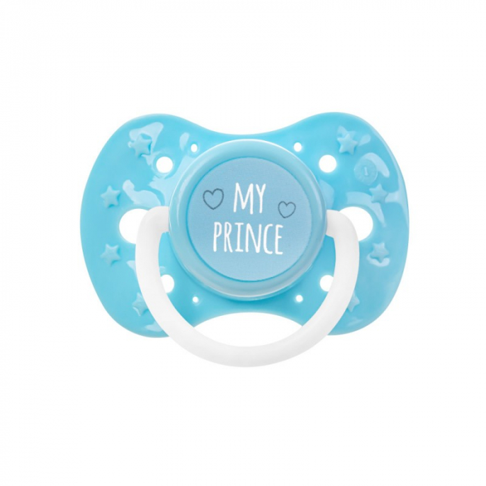 Suzeta silicon simetrica, 0 luni +, Albastru [1]