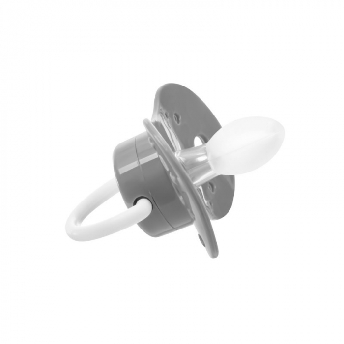 Suzeta silicon simetrica, 6-12 luni, Gri [2]