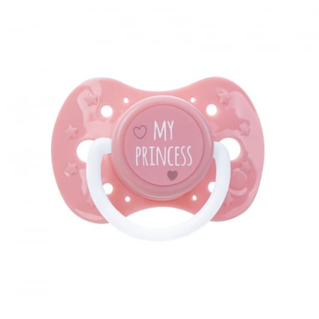 ACCESORII BEBELUSI - Suzeta silicon simetrica, 0 luni +, Roz