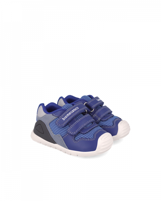 Sneakers baieti, din piele naturala, albastru, Biomecanics 252120-A836 [2]