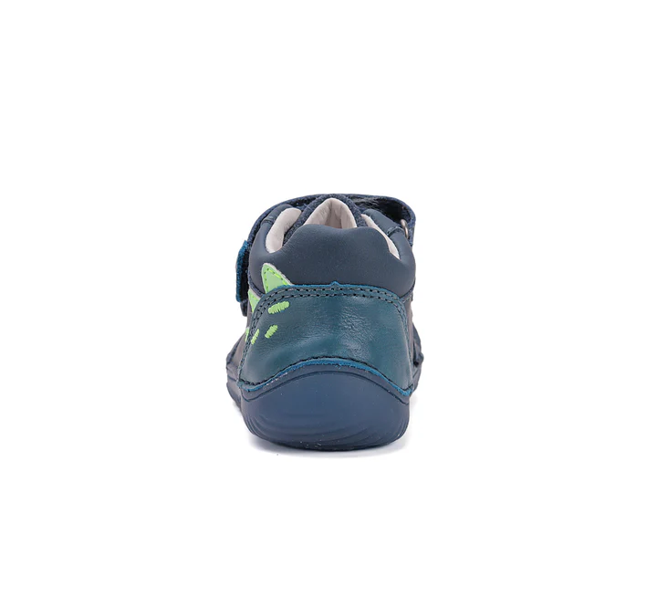 Ghete baieti din piele DD Step,  Barefoot LUMINO Albastru Royal S073-52875 [3]