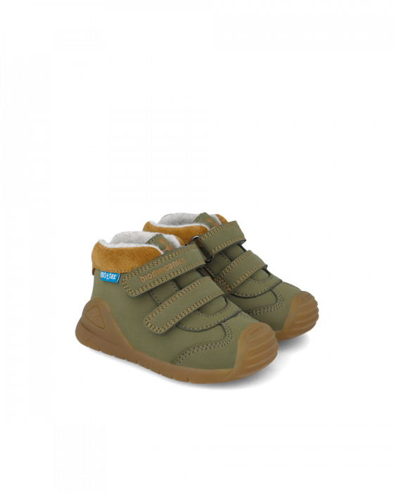 Ghete copii din piele naturala, imblanite, Kaki, Biomecanics 251134-B801FB [3]