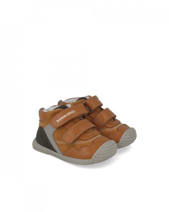 Ghete copii din piele naturala, imblanite, Mustar, Biomecanics 251125-C087FB [4]