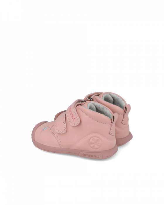 Ghete copii din piele naturala, imblanite, Roz, Biomecanics 251106-B193FB [4]