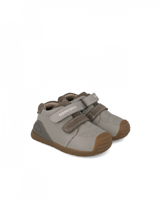 Pantofi baieti, din piele naturala, gri, Biomecanics 251121-B154 [6]