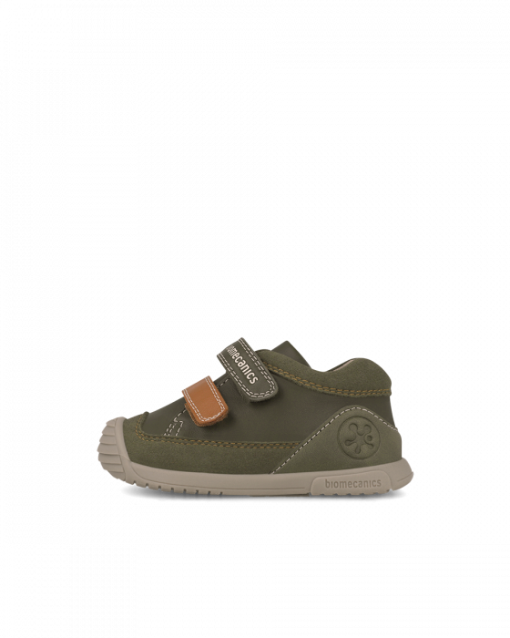 Pantofi baieti, din piele naturala, kaki militar, Biomecanics 251124-B788 [4]