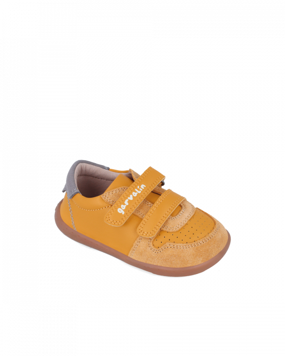 Pantofi baieti din piele naturala, mustar, 241302-C240 [3]