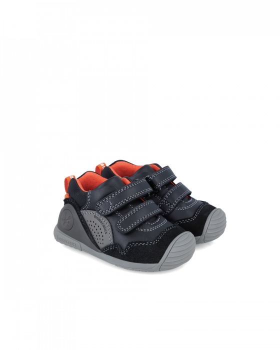 Pantofi baieti, din piele naturala, negru multicolor, Biomecanics 241120-A054 [2]