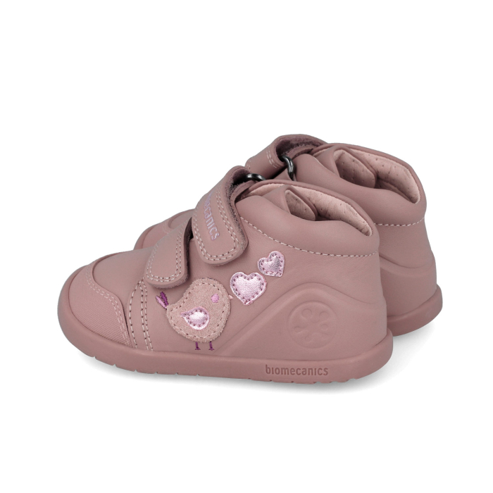Pantofi copii fete calapod lat din piele Biomecanics, Roz - 251153-A159 [2]