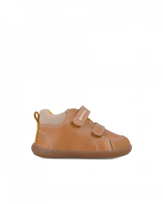 Pantofi baieti din piele naturala, Maro, 241301-B087 [3]