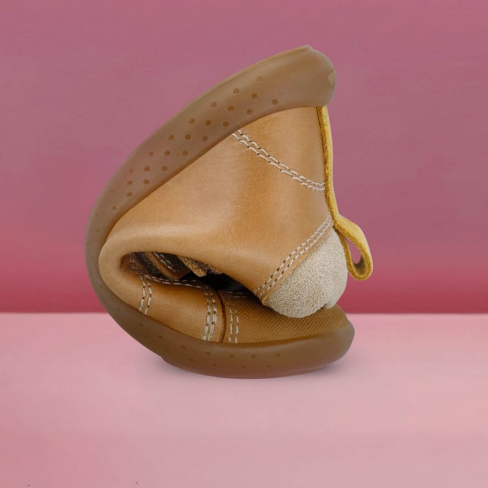 Pantofi baieti din piele naturala, Maro, 241301-B087 [4]