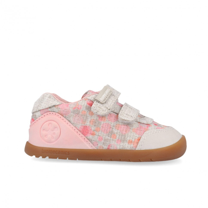 Pantofi fete, calapod lat, textil Biomecanics, beige cu imprimeu 262192-A103 [2]