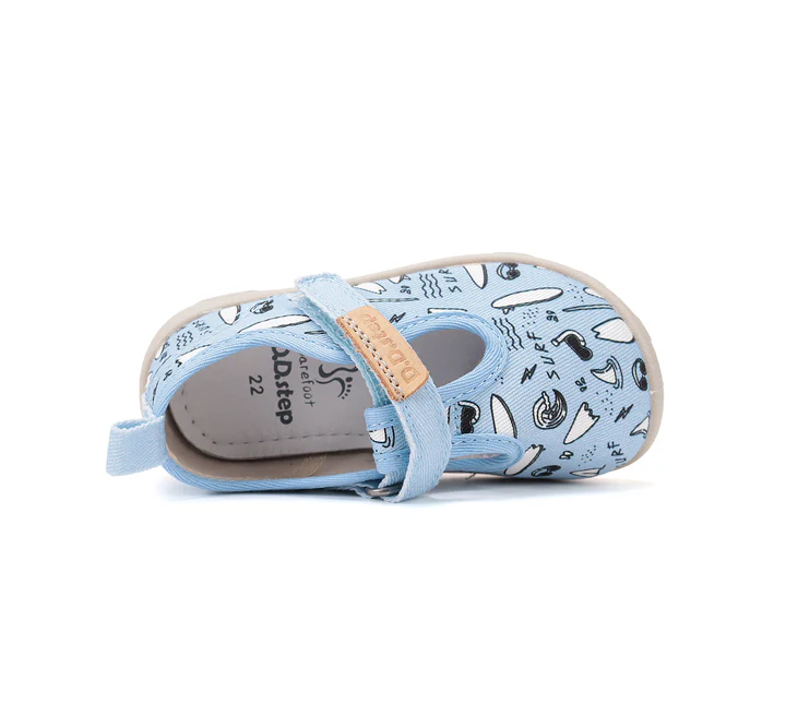 Pantofi baieti, din panza, pentru INTERIOR, BAREFOOT, DD STEP C086-61137A [6]