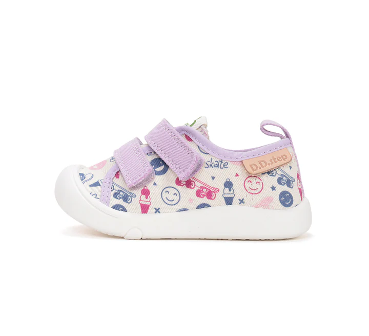 Pantofi fete, din panza, print vesel, DD STEP C100-61432A [2]