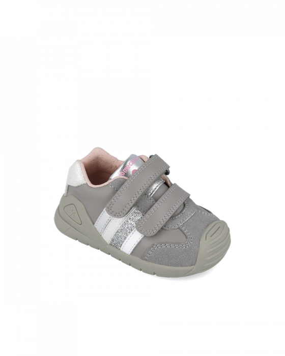 Pantofi fete, din piele naturala, Gri, Biomecanics 251129-D154 [4]