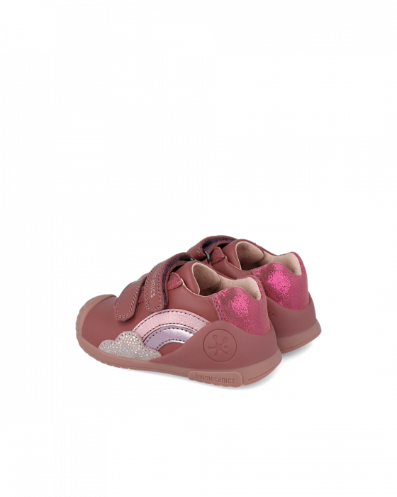 Pantofi fete, din piele naturala, roz , Biomecanics 251102-B859 [2]