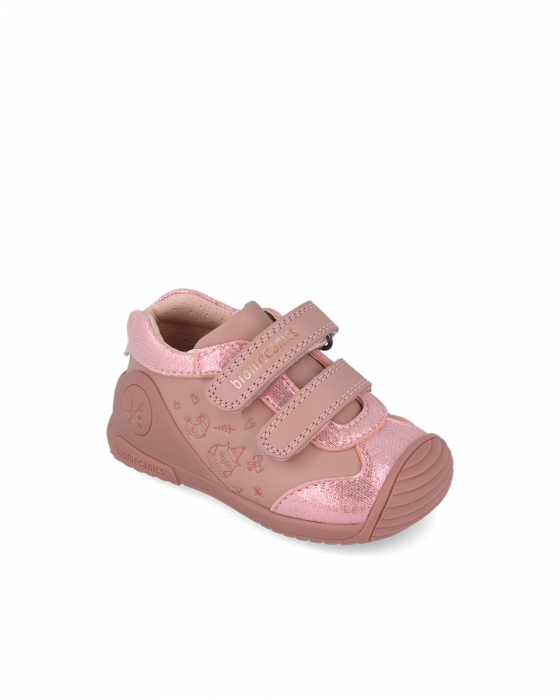 Pantofi fete, din piele naturala, roz kiss, Biomecanics 251101-A159 [1]