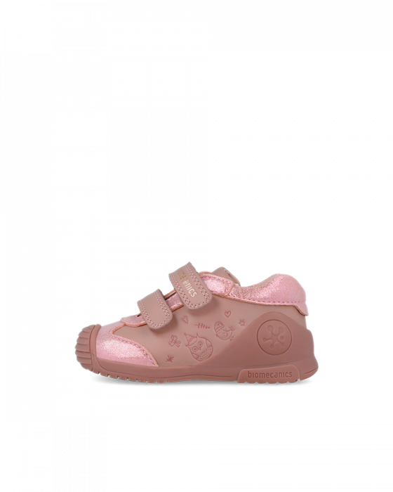 Pantofi fete, din piele naturala, roz kiss, Biomecanics 251101-A159 [5]