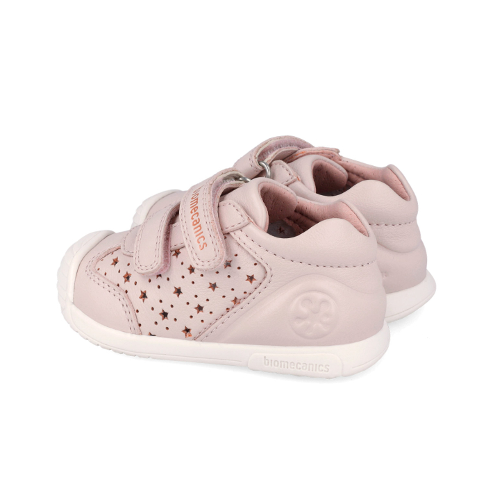 Pantofi fete, din piele naturala, Biomecanics, Beige cu stelute, 262101-A779 [3]