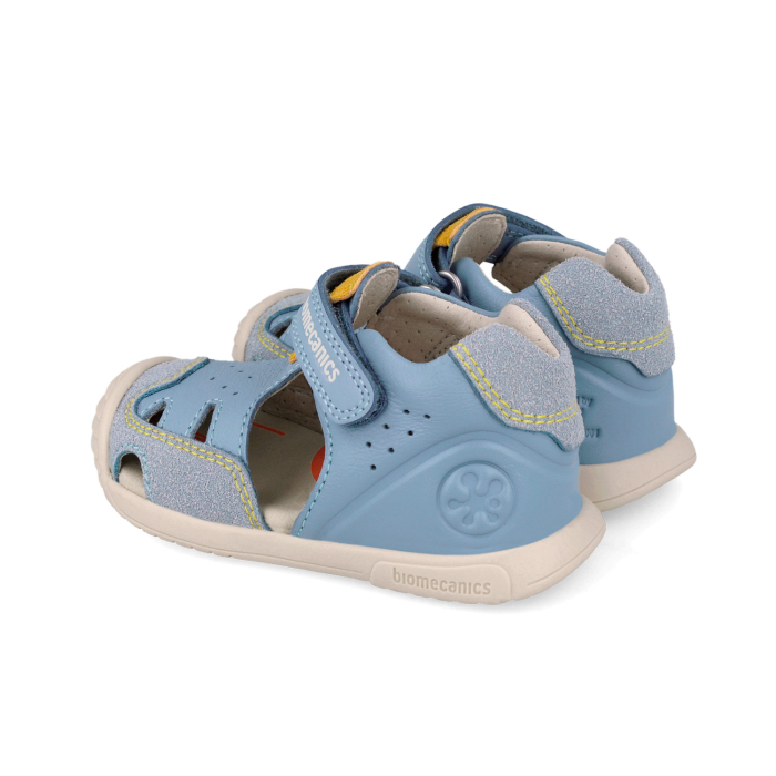 Sandale baieti, din piele naturala, bleu, Biomecanics  262130-B862 [3]