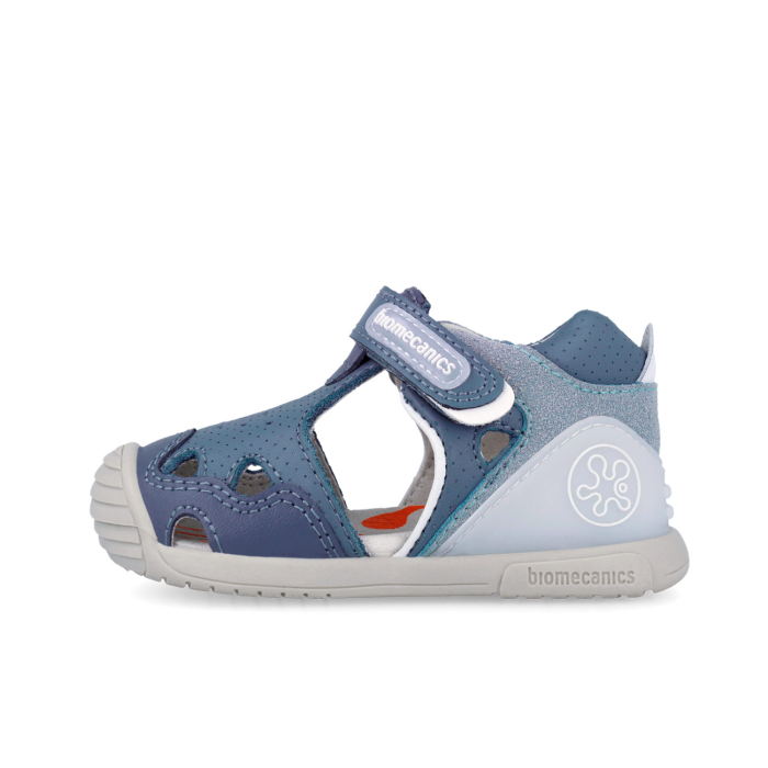 Sandale baieti, din piele naturala, albastru, Biomecanics  262128-A631 [5]