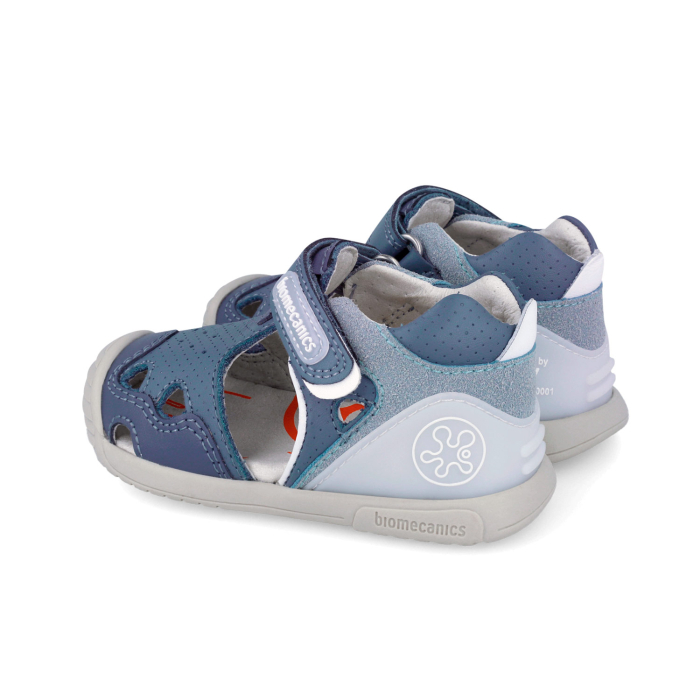 Sandale baieti, din piele naturala, albastru, Biomecanics  262128-A631 [3]