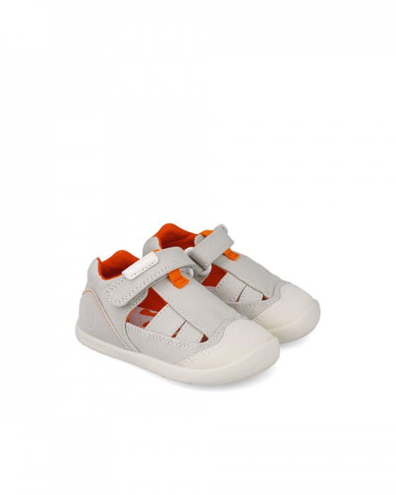 Sandale copii, wider canvas, bej, Biomecanics 252195-B103 [2]