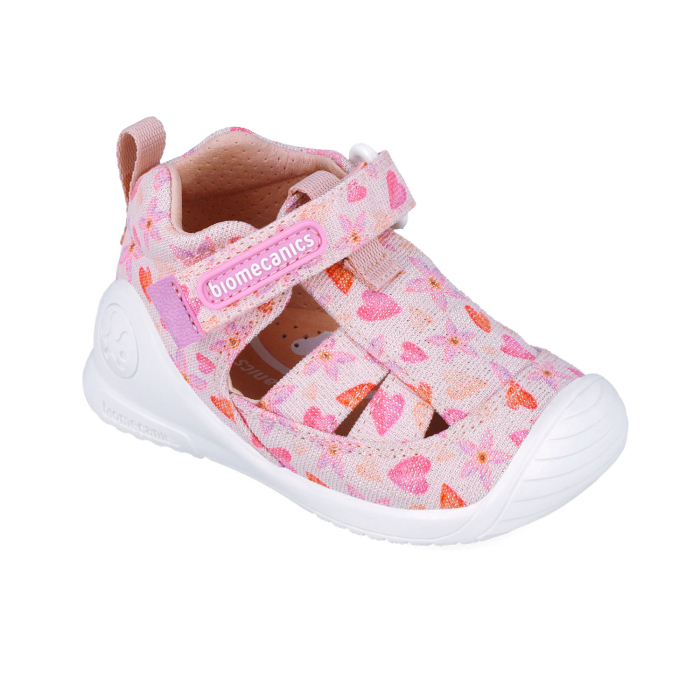 Sandale fete din material textil, roz, Biomecanics 252185-A032 [3]