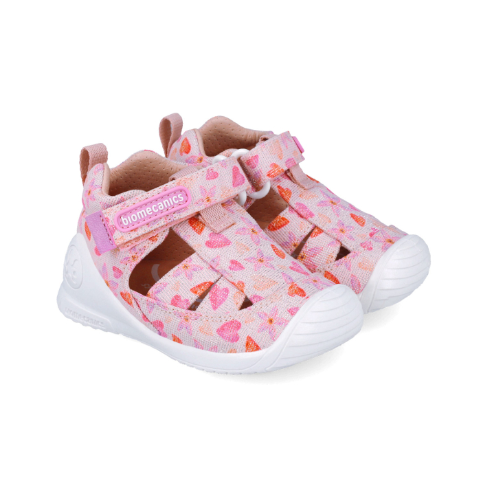 Sandale fete din material textil, roz, Biomecanics 252185-A032 [1]