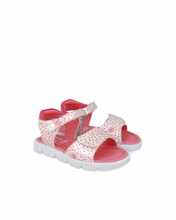 Sandale fete, alb mat, cu imprimeuri florale, Agatha Ruiz De La Prada 252926-A050 [2]