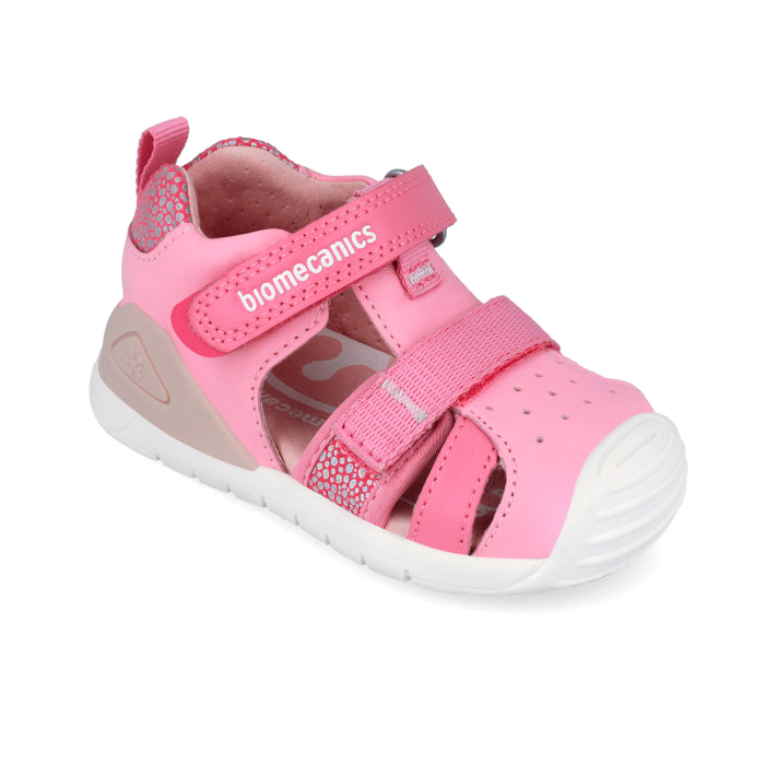 Sandale fete, din piele naturala, roz, Biomecanics 262111-A711 [3]