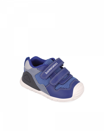 Pantofi baieti - Sneakers baieti, din piele naturala, albastru, Biomecanics 252120-A836