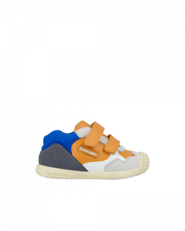 Pantofi baieti, din piele naturala, galben multicolor, Biomecanics  241130-B240 [3]