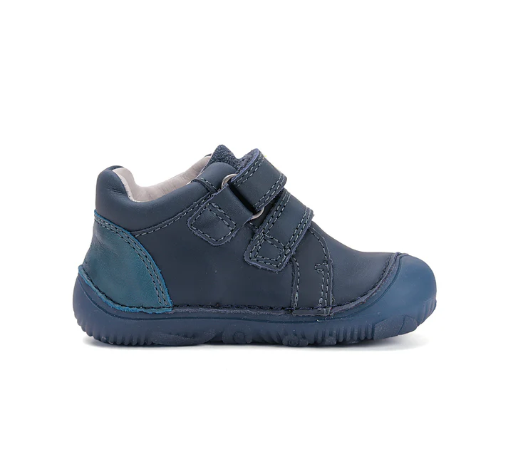Ghete baieti din piele DD Step,  Barefoot LUMINO Albastru Royal S073-52875 [5]