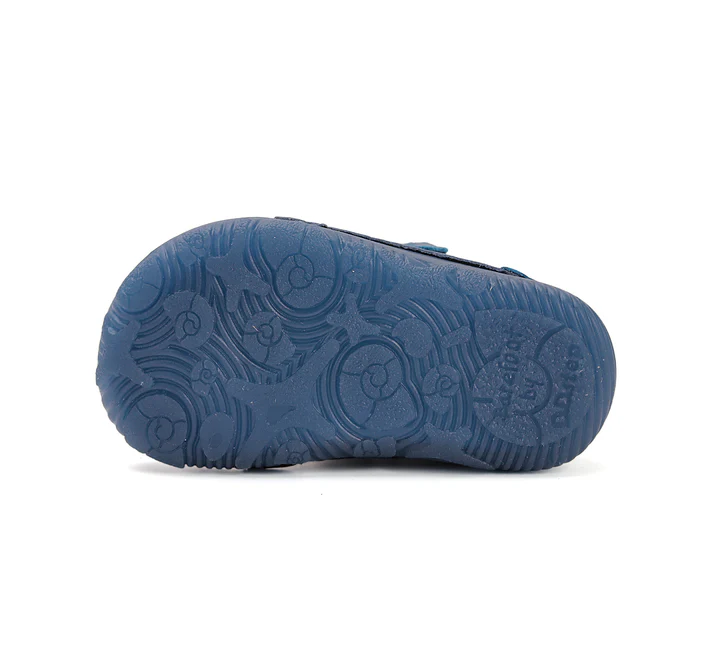 Ghete baieti din piele DD Step,  Barefoot LUMINO Albastru Royal S073-52875 [7]