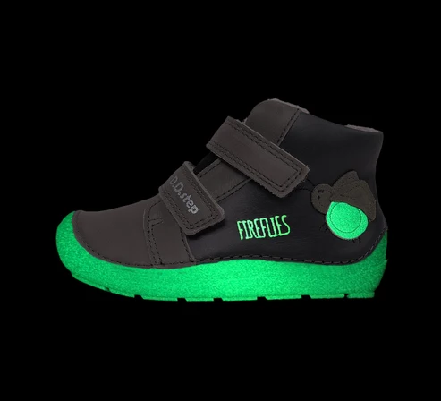 Ghete barefoot imblanite baieti gri luminos A116-62455A DD Step [1]