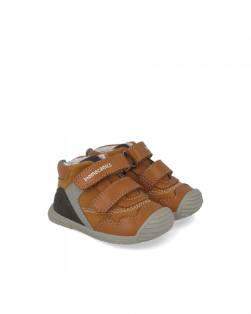 Ghete copii din piele naturala, imblanite, Mustar, Biomecanics 251125-C087FB [3]