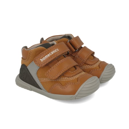 Incaltaminte baieti - Ghete copii din piele naturala, imblanite, Mustar, Biomecanics 251125-C087FB